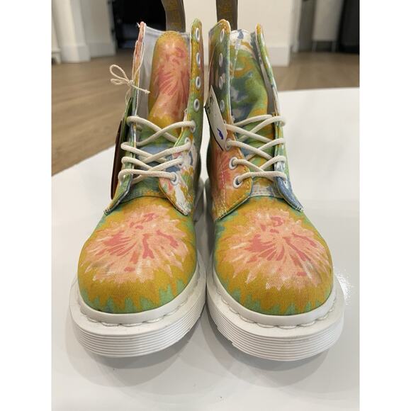 Dr Martens Tie-Dye V Page MTD Boot Multi Mandala Fine Canvas Size 5 NWOB - Picture 3 of 6